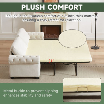 Divano letto trasformabile 2 in 1 in poliestere da 83,8