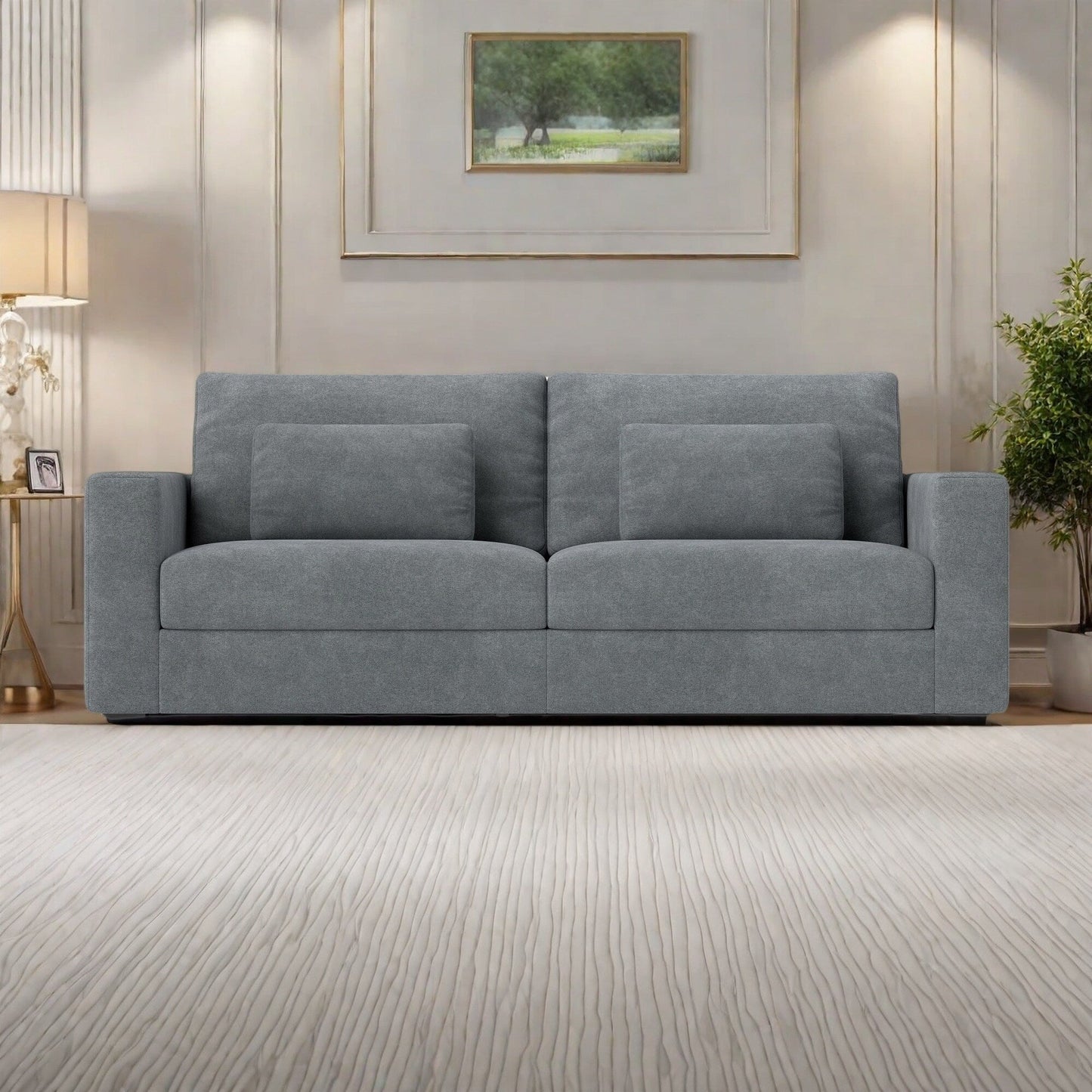 Divano a 3 posti 83Fabric - Comfort morbido con doppia imbottitura per soggiorni moderni