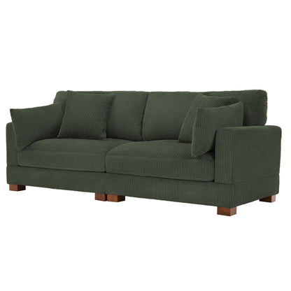 Divano modulare moderno in velluto a coste da 84,5 pollici di larghezza