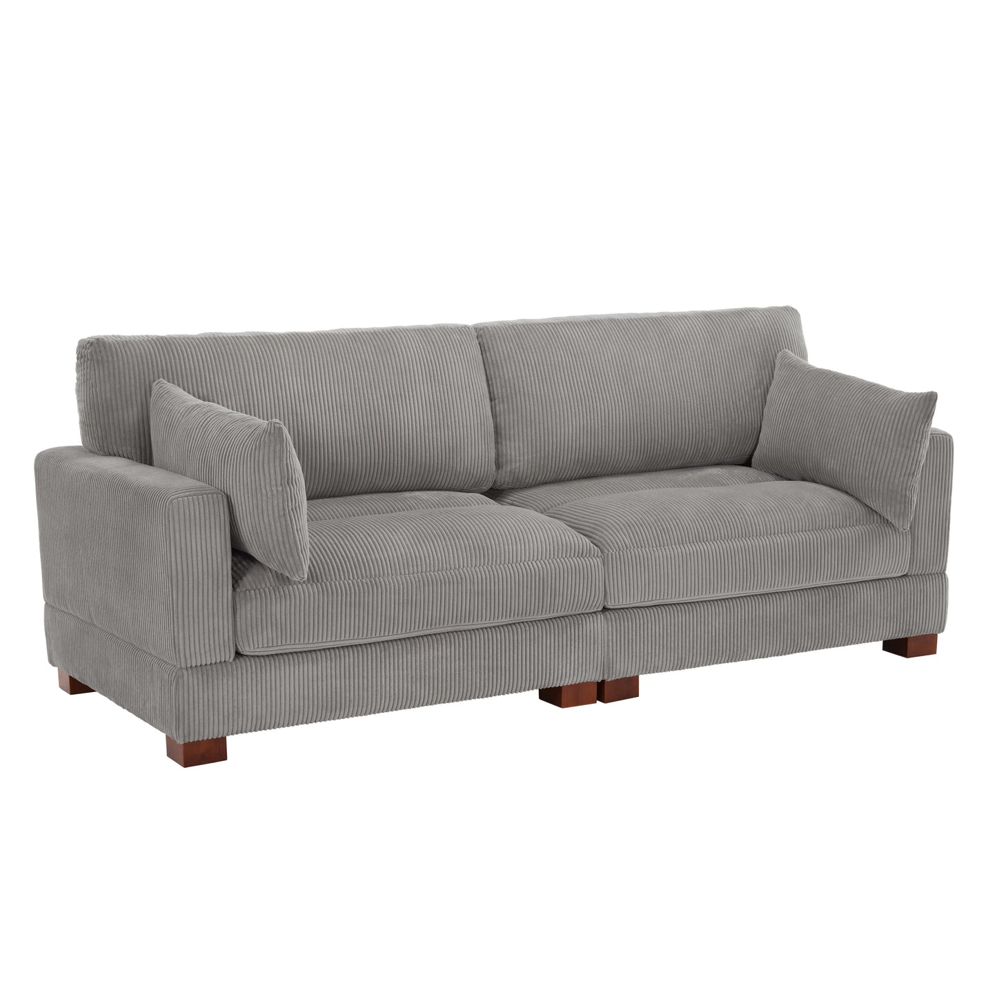 Divano modulare moderno in velluto a coste da 84,5 pollici di larghezza