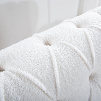 Divano Chesterfield in poliestere con braccioli arrotolati (3 posti) 84,65