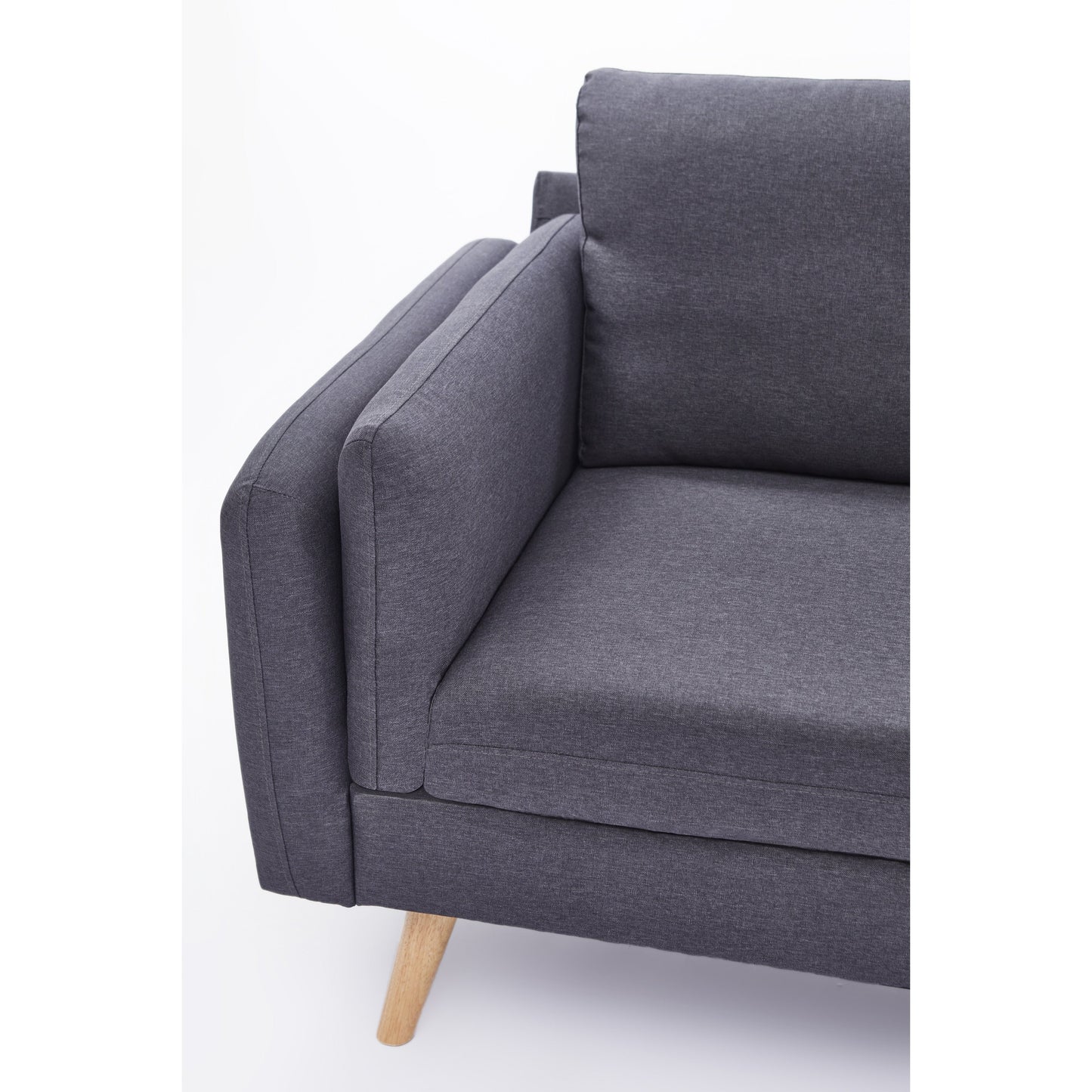 Divano a L in lino da 84,6'' con chaise longue reversibile