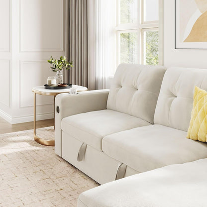 Divano letto 84 posti, divano componibile modulare con contenitore reversibile