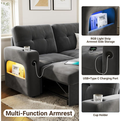 Divano letto 84 posti, divano componibile modulare con contenitore reversibile