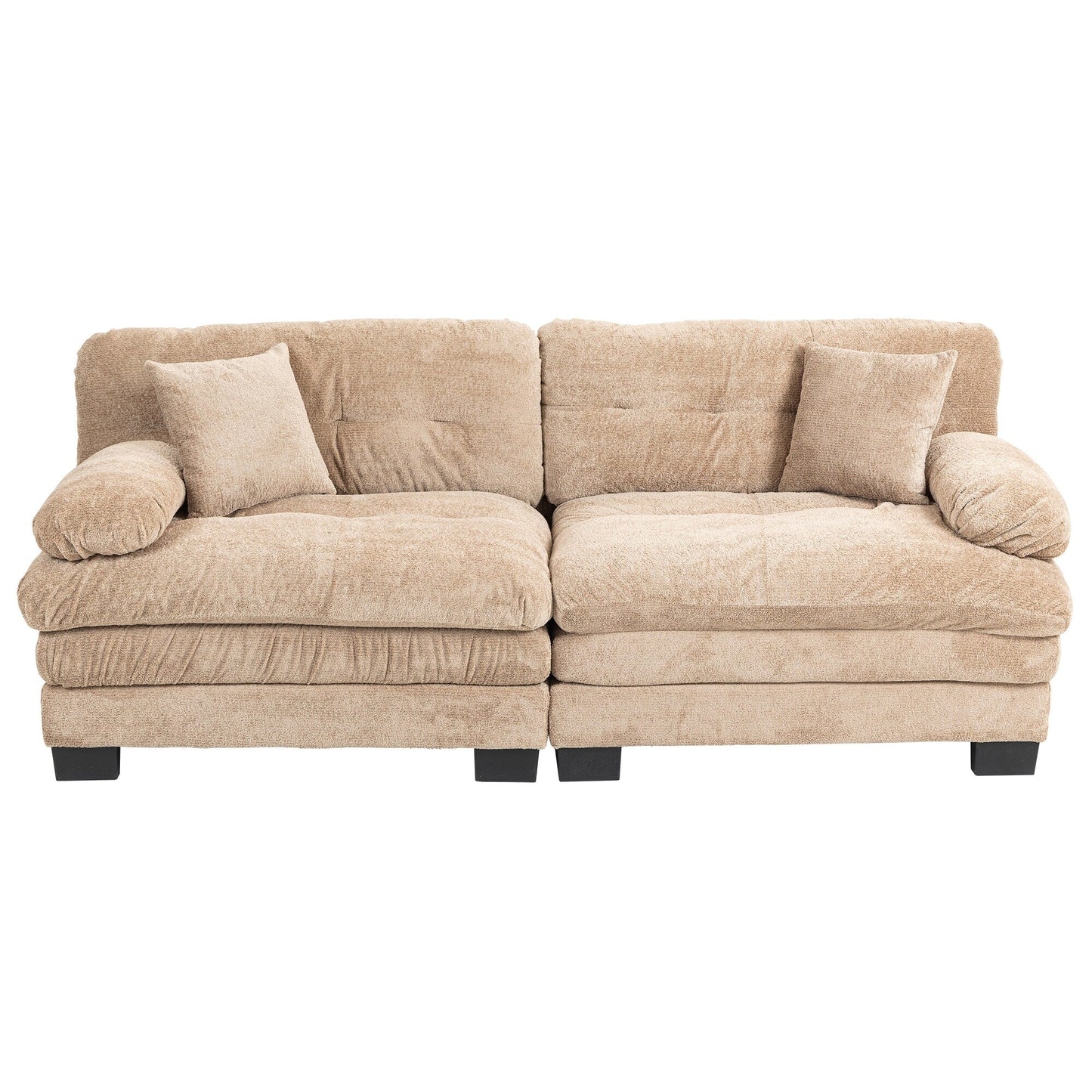 Divano imbottito a 3 posti con imbottitura in memory foam a doppio strato e cuscini comfort in omaggio