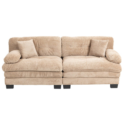 Divano imbottito a 3 posti con imbottitura in memory foam a doppio strato e cuscini comfort in omaggio