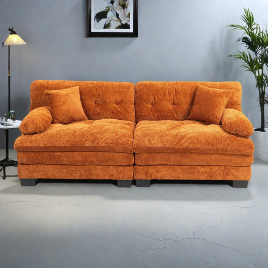 Divano imbottito a 3 posti con imbottitura in memory foam a doppio strato e cuscini comfort in omaggio