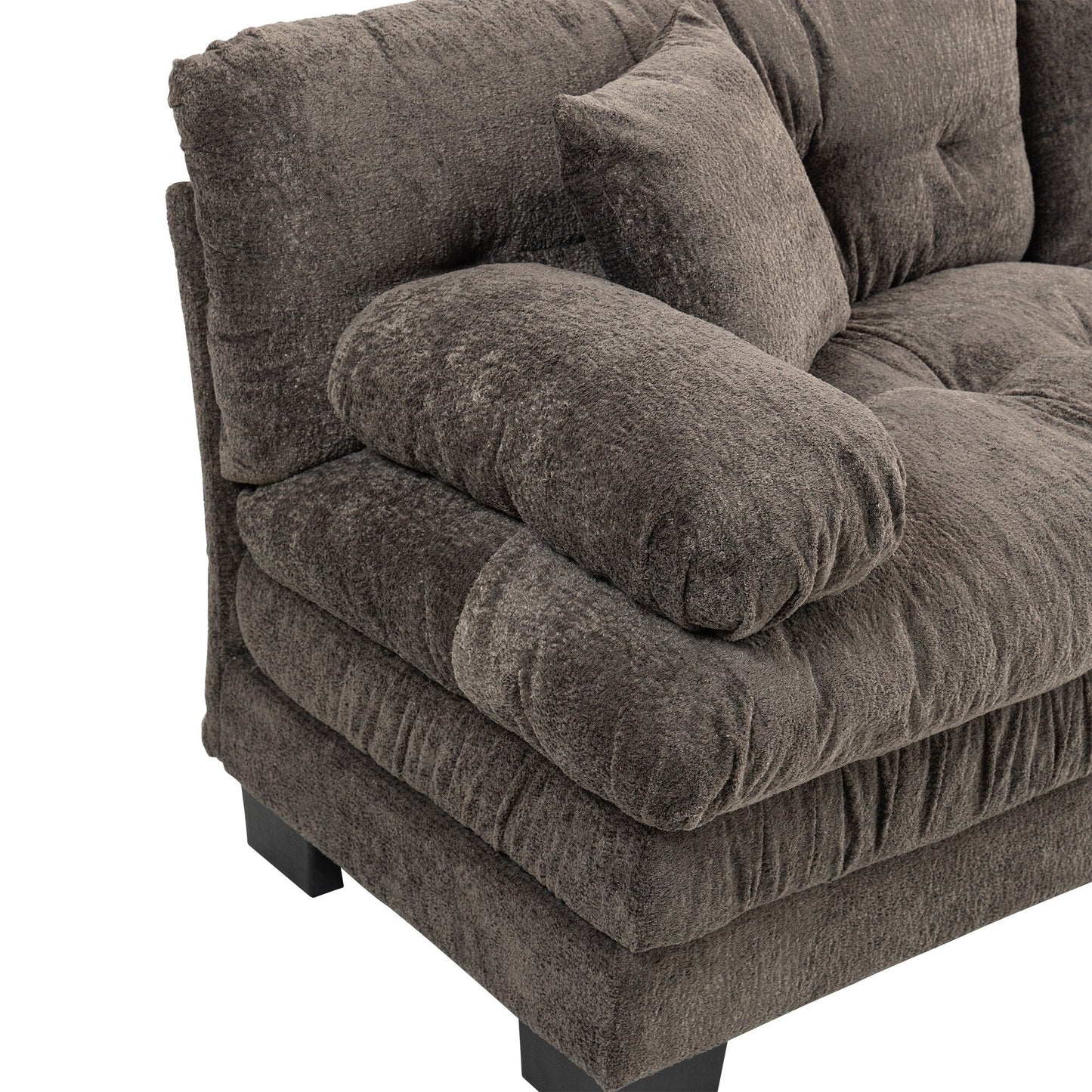 Divano imbottito a 3 posti con imbottitura in memory foam a doppio strato e cuscini comfort in omaggio