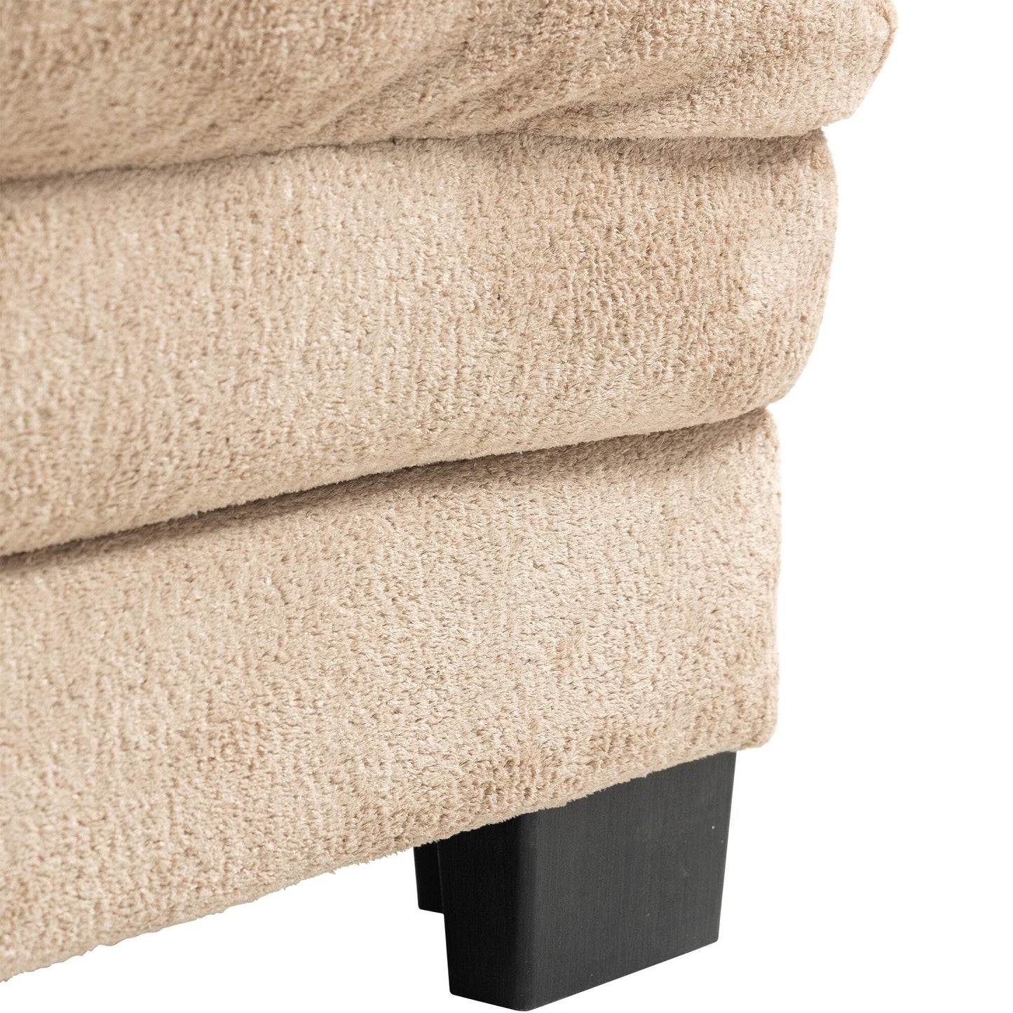 Divano imbottito a 3 posti con imbottitura in memory foam a doppio strato e cuscini comfort in omaggio