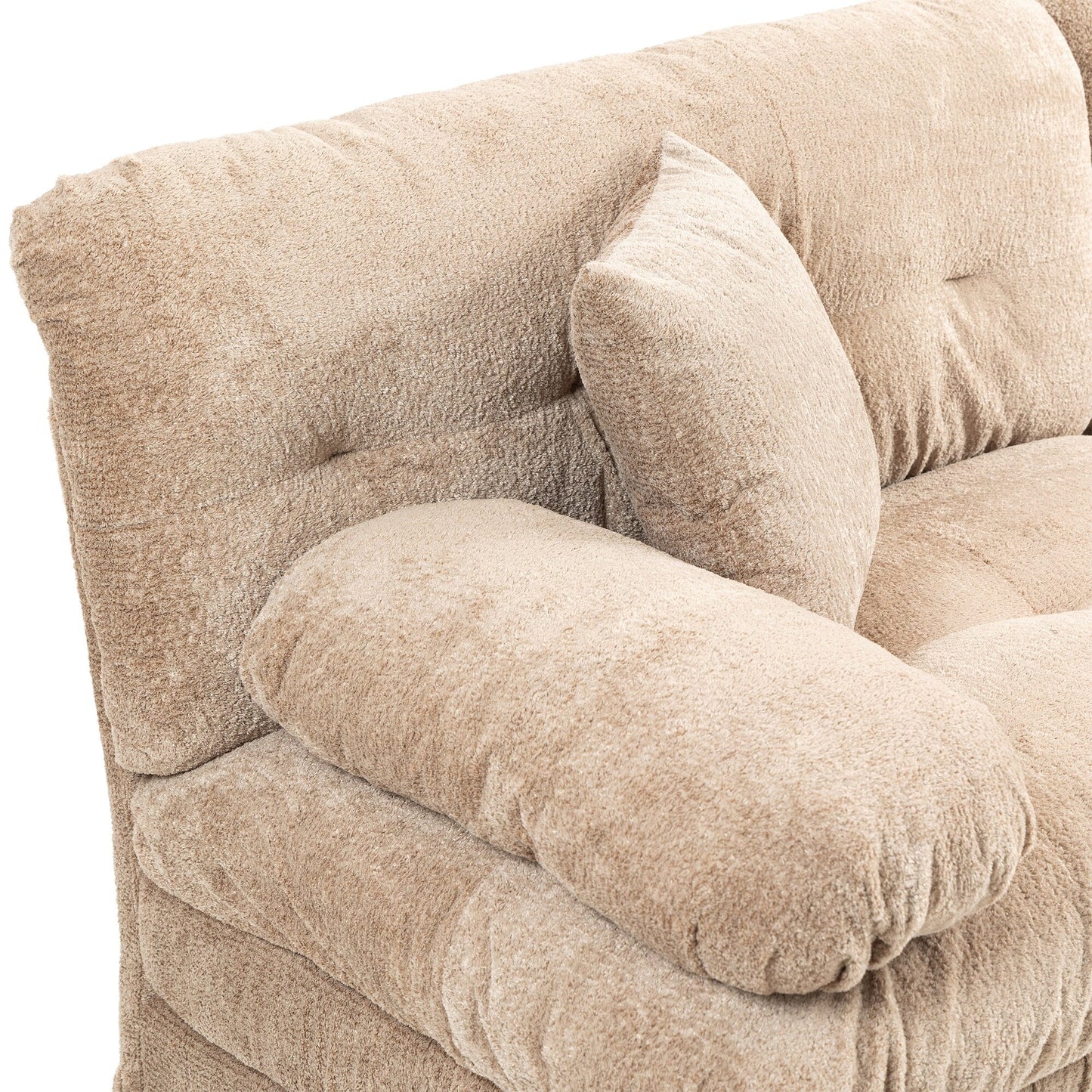 Divano imbottito a 3 posti con imbottitura in memory foam a doppio strato e cuscini comfort in omaggio