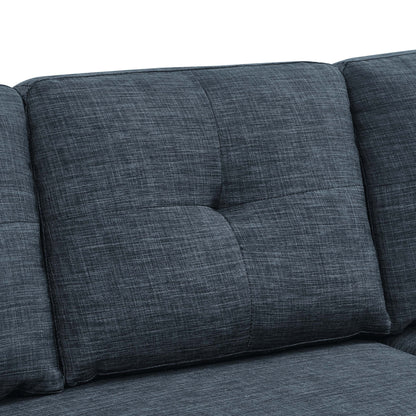 Divano letto imbottito da 85,5'', con spazio di archiviazione disponibile sotto la seduta della chaise longue, che fonde un fascino contemporaneo con una sofisticatezza semplice