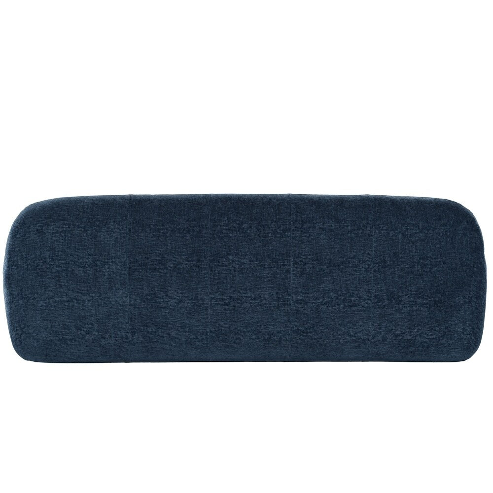 Divano a 3 posti in tessuto ciniglia largo 85,8 pollici con stile capitonné