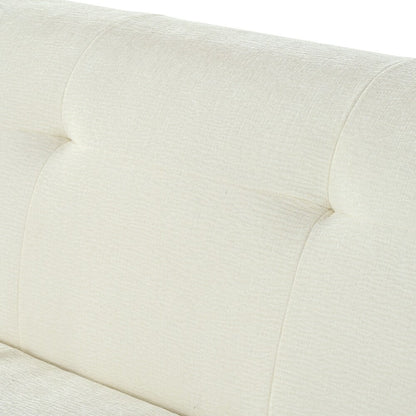 Divano a 3 posti in tessuto ciniglia largo 85,8 pollici con stile capitonné