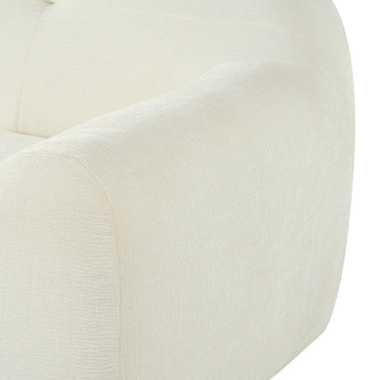 Divano a 3 posti in tessuto ciniglia largo 85,8 pollici con stile capitonné