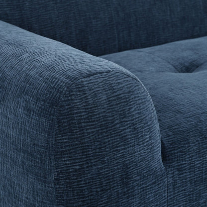 Divano a 3 posti in tessuto ciniglia largo 85,8 pollici con stile capitonné