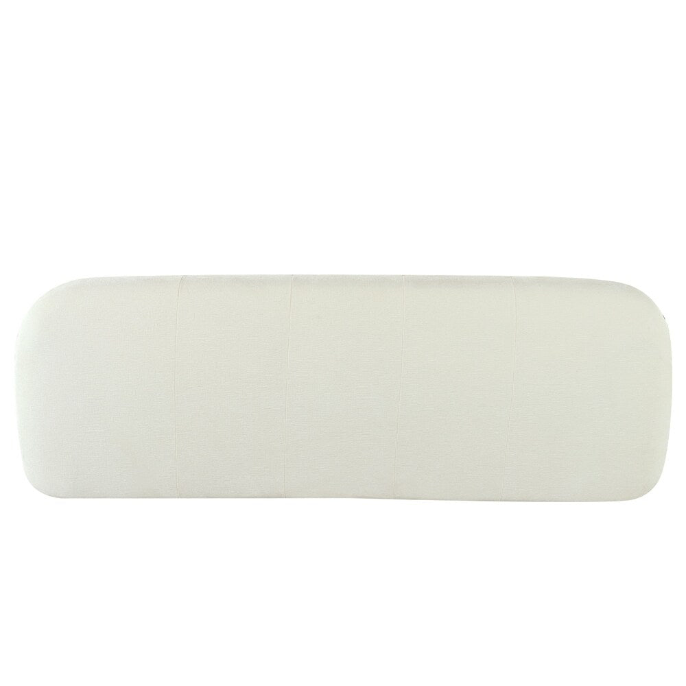 Divano a 3 posti in tessuto ciniglia largo 85,8 pollici con stile capitonné