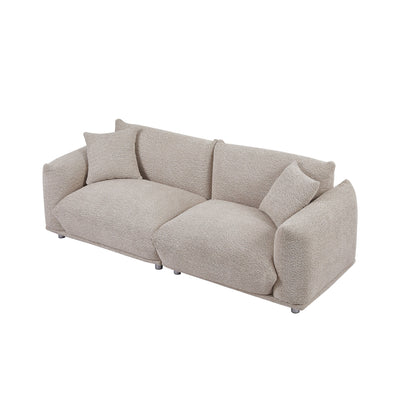 Divano 3 posti in tessuto 85.82 con struttura in legno massello e 2 cuscini