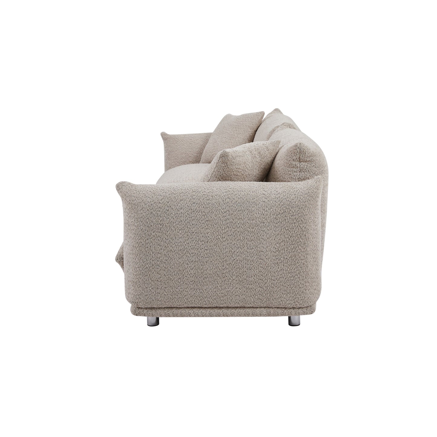 Divano 3 posti in tessuto 85.82 con struttura in legno massello e 2 cuscini