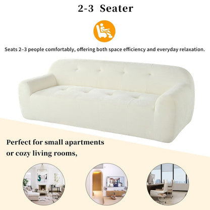 Divano moderno a 3 posti in ciniglia con design a compressione di spugna completa e schiuma senza polvere