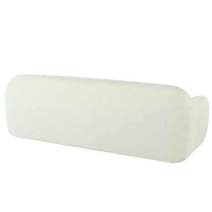 Divano a 3 posti in tessuto ciniglia largo 85,8 con stile capitonné, design a compressione completa della spugna, con schiuma senza polvere