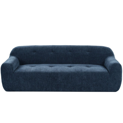 Divano a 3 posti in tessuto ciniglia largo 85,8 cm, design a compressione completa in spugna, con schiuma senza polvere, molle insacchettate per un comfort extra