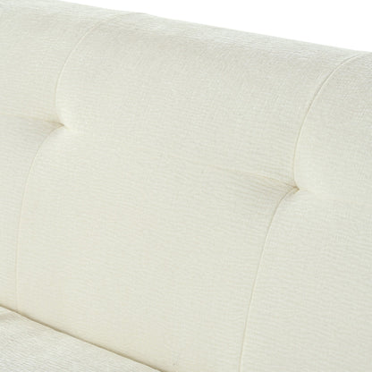 Divano a 3 posti in tessuto ciniglia largo 85,8 cm, design a compressione completa in spugna, con schiuma senza polvere, molle insacchettate per un comfort extra