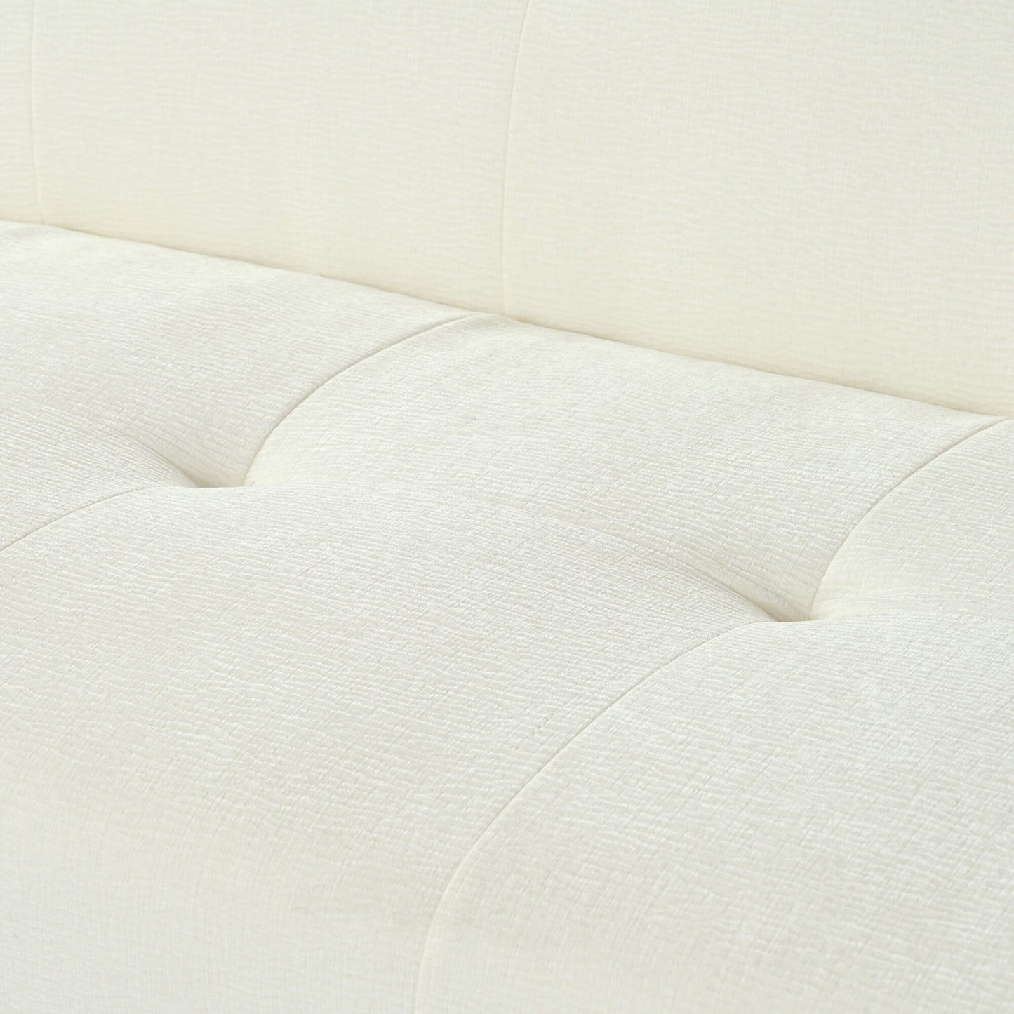 Divano a 3 posti in tessuto ciniglia largo 85,8 cm, design a compressione completa in spugna, con schiuma senza polvere, molle insacchettate per un comfort extra