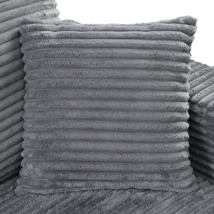 Divano chaise longue in velluto a coste da 86,5 pollici con 2 porte USB, portabicchieri e capacità di 550 libbre