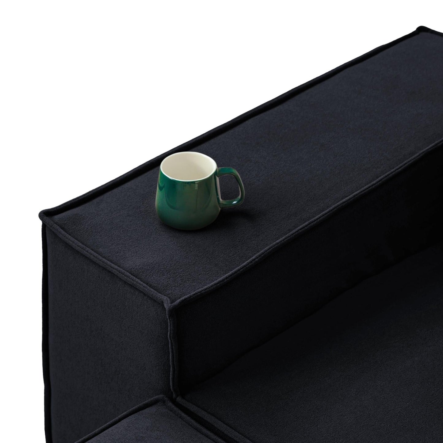 Divano componibile modulare da 86,62 pollici, divano con seduta a due posti, divani moderni e comodi in velluto a coste con chaise longue reversibile