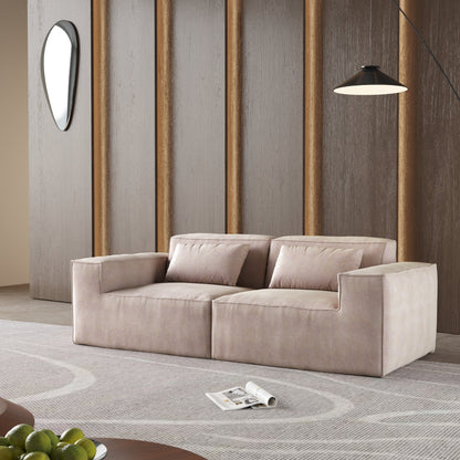 Divano componibile modulare da 86,62 pollici, divano con seduta a due posti enorme, divani moderni e comodi in velluto a coste