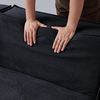 Divano componibile modulare da 86,62 pollici, divano con seduta a due posti enorme, divani moderni e comodi in velluto a coste