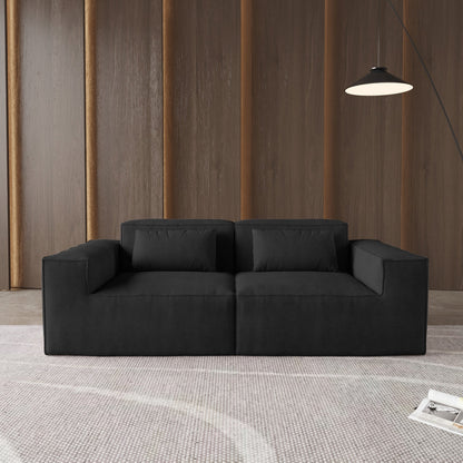 Divano componibile modulare da 86,62 pollici, divano con seduta a due posti enorme, divani moderni e comodi in velluto a coste