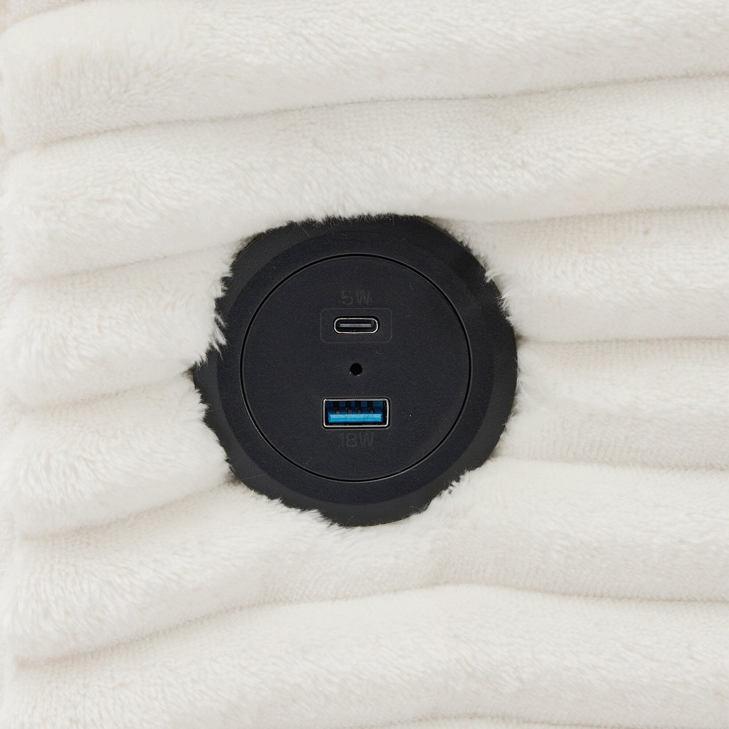 Divano reversibile a L da 86,6 posti in velluto a coste con ricarica USB-C e tasca portaoggetti per soggiorno