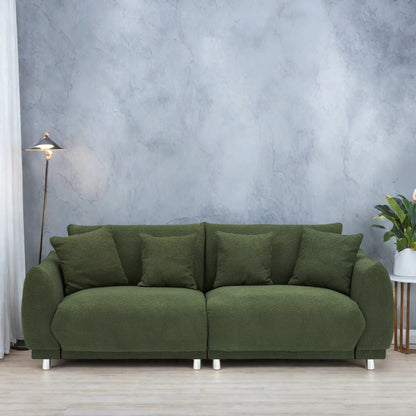 Divano a 3 posti in tessuto 86.6 con fodere antimacchia sfoderabili e schiuma a media densità