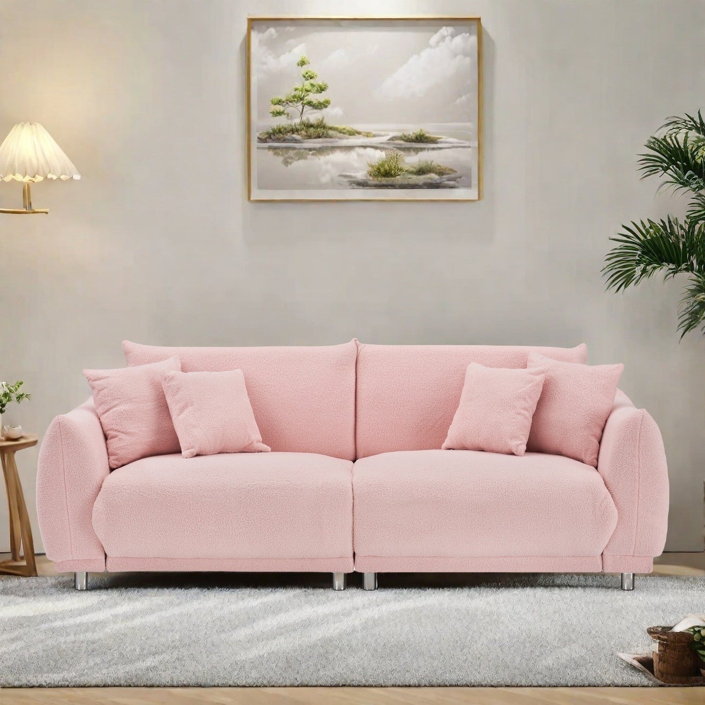 Divano a 3 posti in tessuto 86.6 con fodere antimacchia sfoderabili e schiuma a media densità