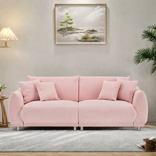 Divano a 3 posti in tessuto 86.6 con fodere antimacchia sfoderabili e schiuma a media densità