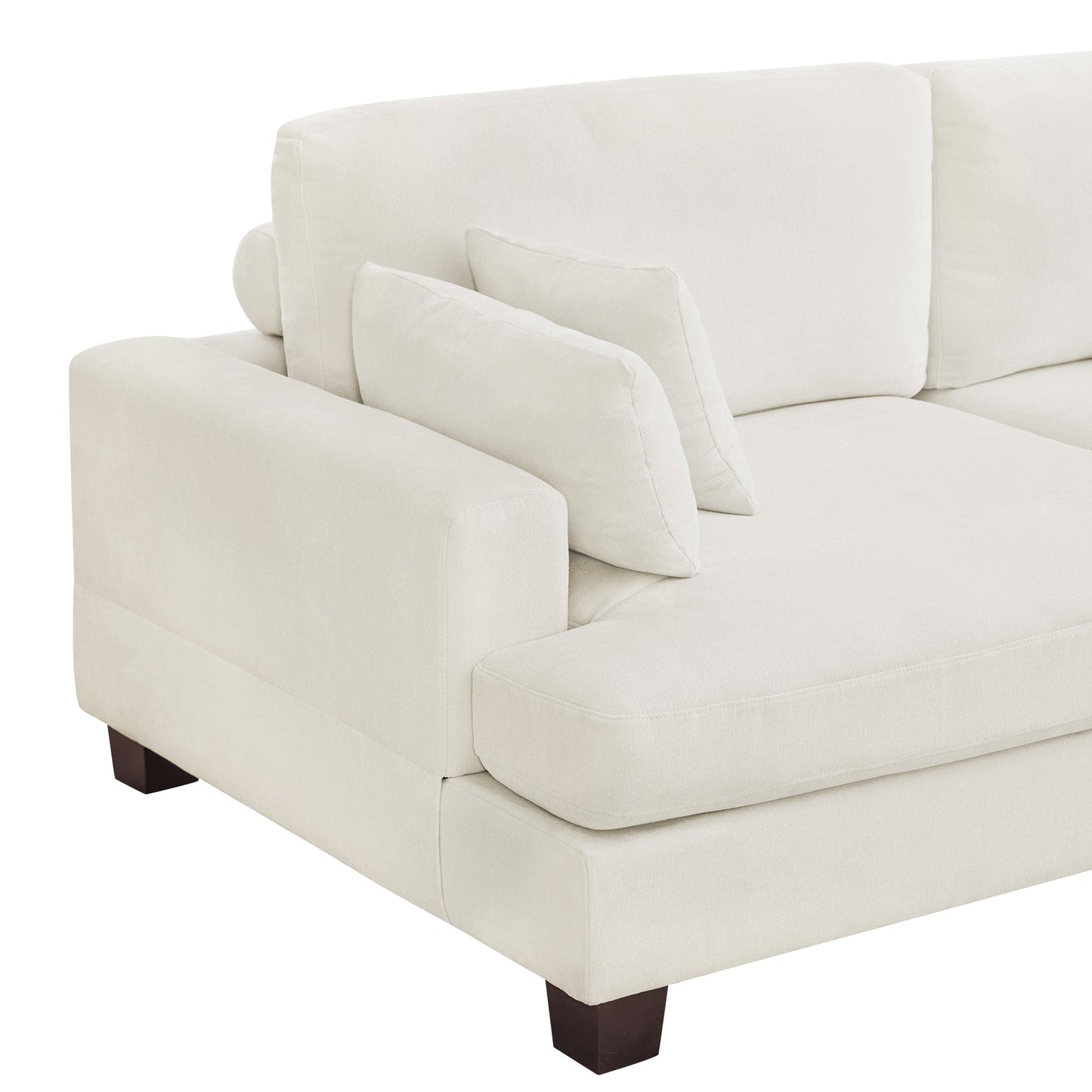 Divano moderno imbottito a 3 posti da 87 pollici, design in ciniglia per soggiorno