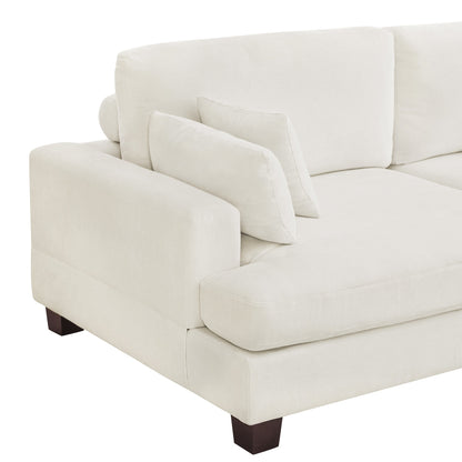 Divano moderno imbottito a 3 posti da 87 pollici, design in ciniglia per soggiorno