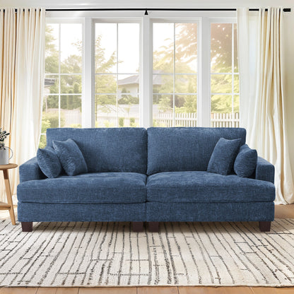 Divano moderno imbottito a 3 posti da 87 pollici, design in ciniglia per soggiorno