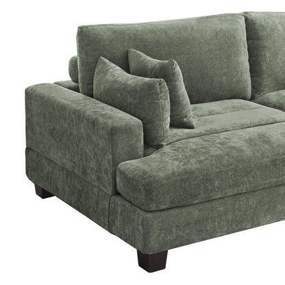 Divano moderno imbottito a 3 posti da 87 pollici, design in ciniglia per soggiorno