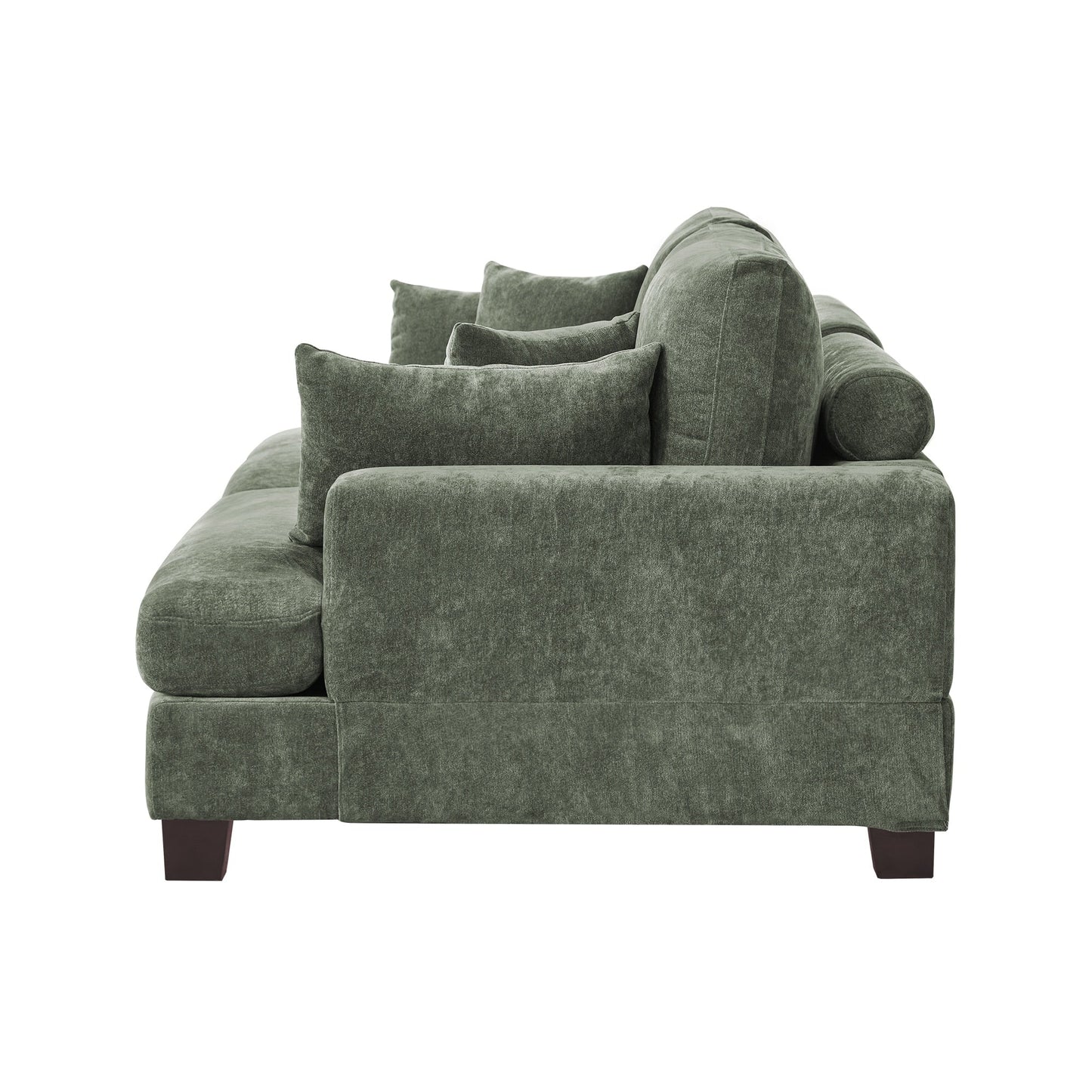 Divano moderno imbottito a 3 posti da 87 pollici, design in ciniglia per soggiorno