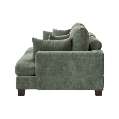 Divano moderno imbottito a 3 posti da 87 pollici, design in ciniglia per soggiorno