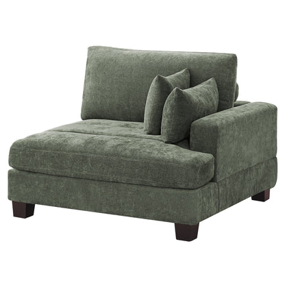 Divano moderno imbottito a 3 posti da 87 pollici, design in ciniglia per soggiorno