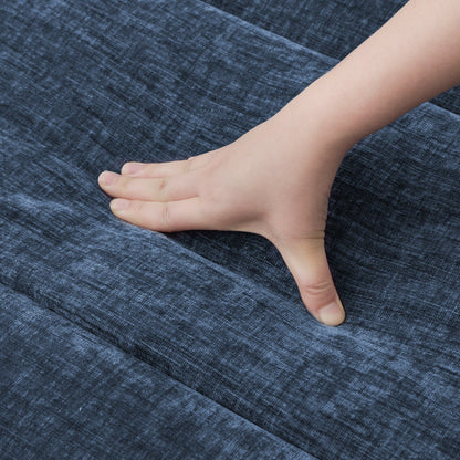 Divano moderno imbottito a 3 posti da 87 pollici, design in ciniglia per soggiorno