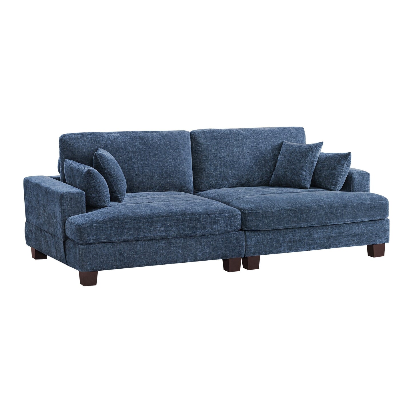 Divano moderno imbottito a 3 posti da 87 pollici, design in ciniglia per soggiorno