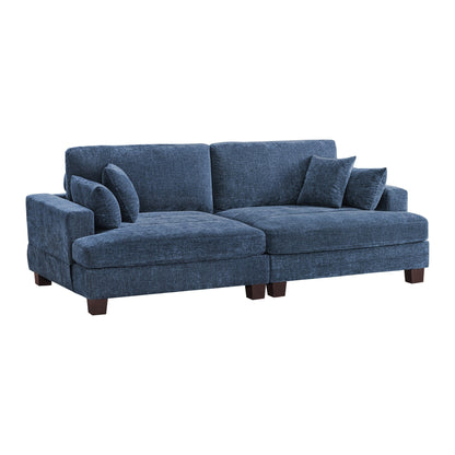 Divano moderno imbottito a 3 posti da 87 pollici, design in ciniglia per soggiorno