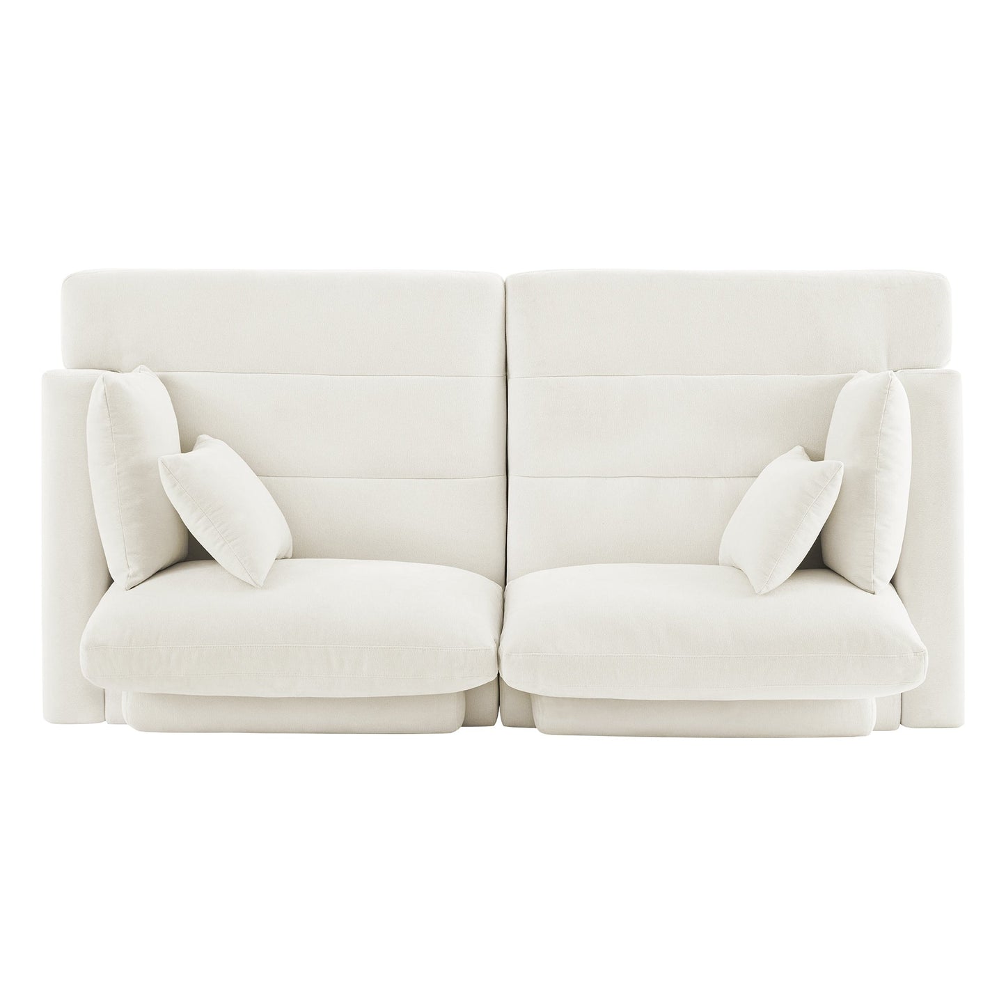 Divano moderno imbottito a 3 posti da 87 pollici, design in ciniglia per soggiorno