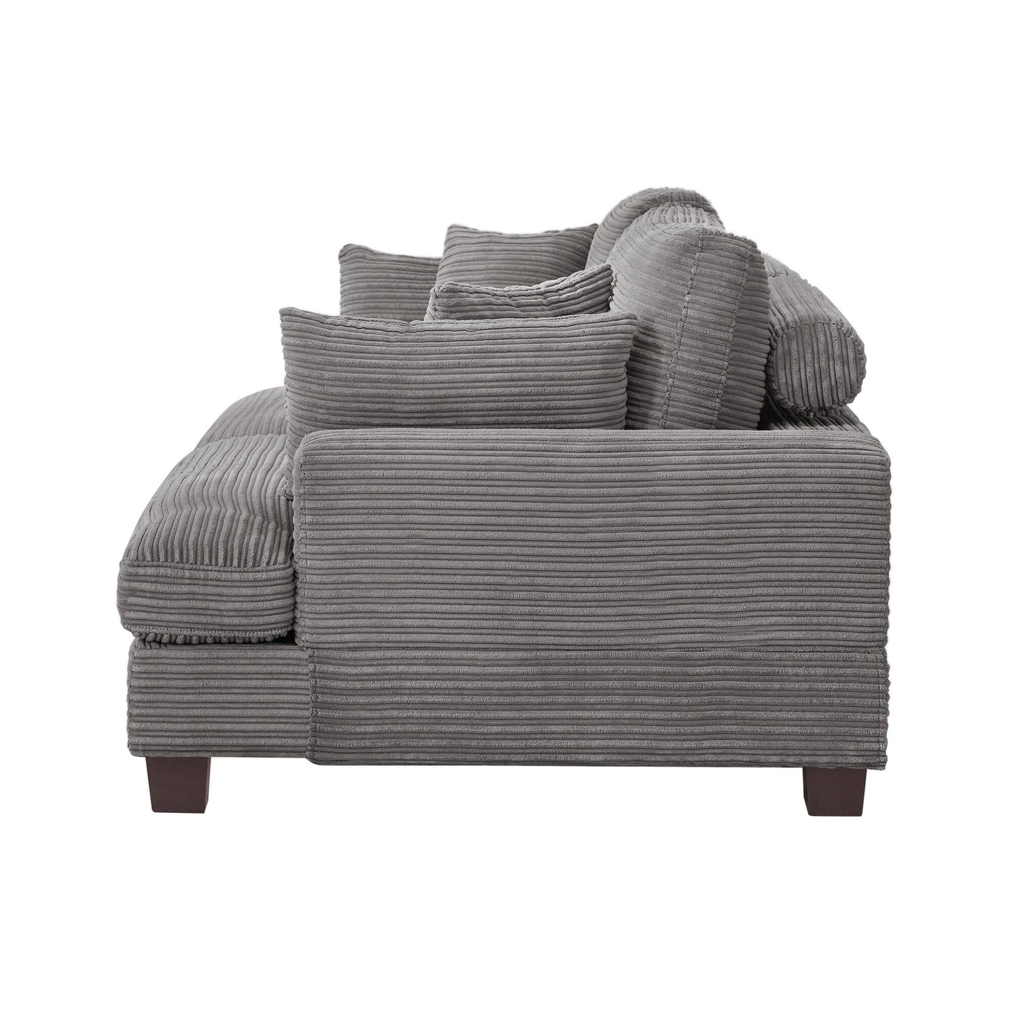 Divano moderno imbottito a 3 posti da 87 pollici, design in ciniglia per soggiorno