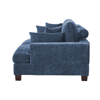 Divano moderno imbottito a 3 posti da 87 pollici, design in ciniglia per soggiorno