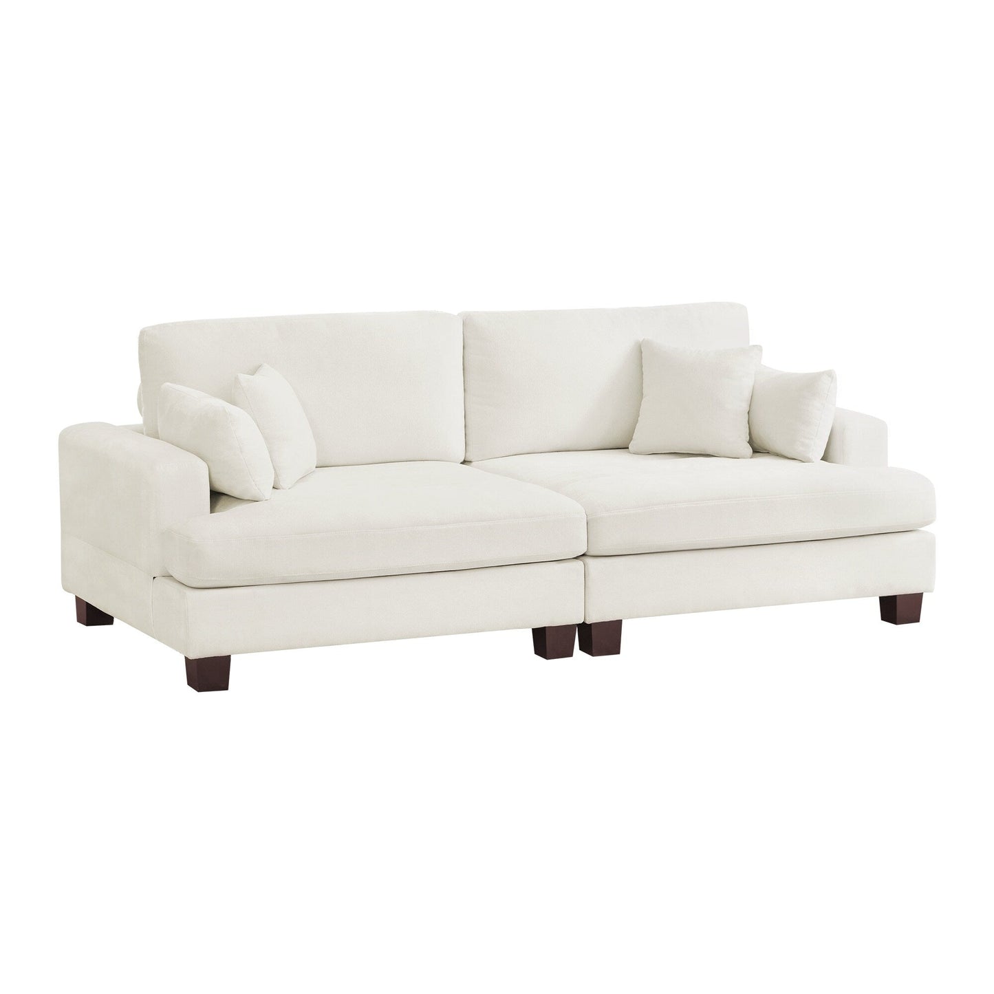 Divano moderno imbottito a 3 posti da 87 pollici, design in ciniglia per soggiorno